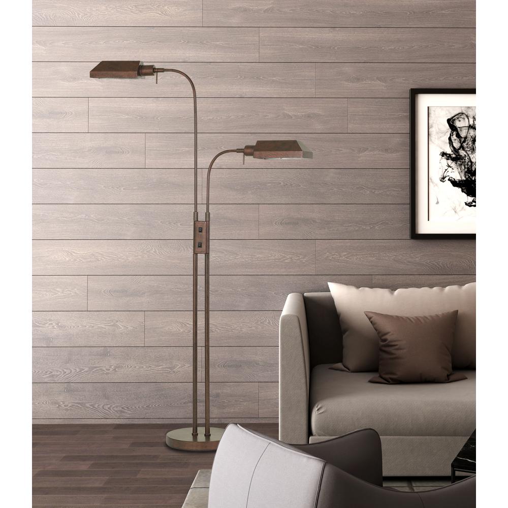 60W X 2 Pharmacy Dual Height Floor Lamp With On Off Rocker Switch By Cal Lighting | Floor Lamps | Moidshstore - 3