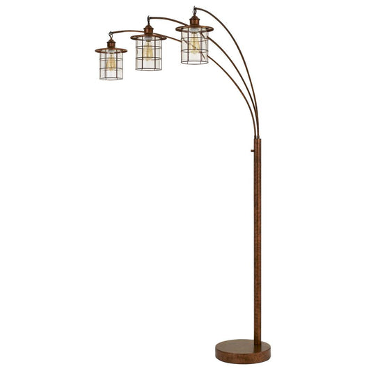 Silverton Arc Floor Lamp With Glass Shades (Edison Bulbs Included) By Cal Lighting | Floor Lamps | Moidshstore