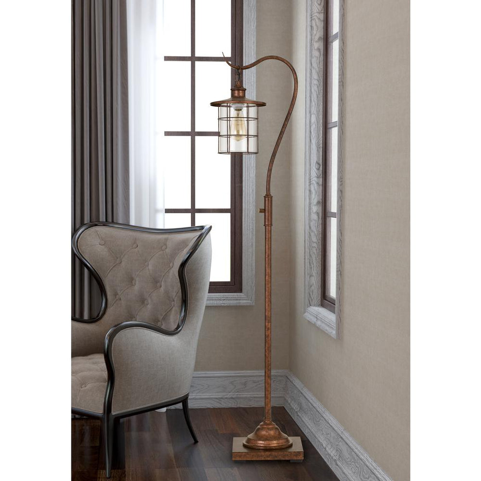Silverton Desk Lamp With Glass Shade (Edison Bulb Included) By Cal Lighting | Floor Lamps | Moidshstore - 2