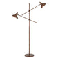 60W X 2 Canterbury Metal Adjustable Floor Lamp 61' Height Metal Floor Lamp In Rust By Cal Lighting | Floor Lamps | Moidshstore - 2