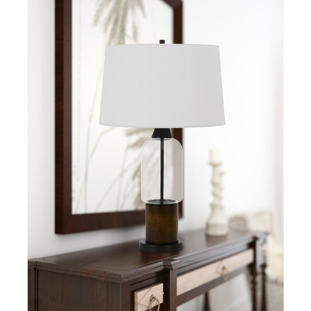Bron 150W 3 Way Pine Wood/Glass Table Lamp By Cal Lighting | Table Lamps | Moidshstore - 3