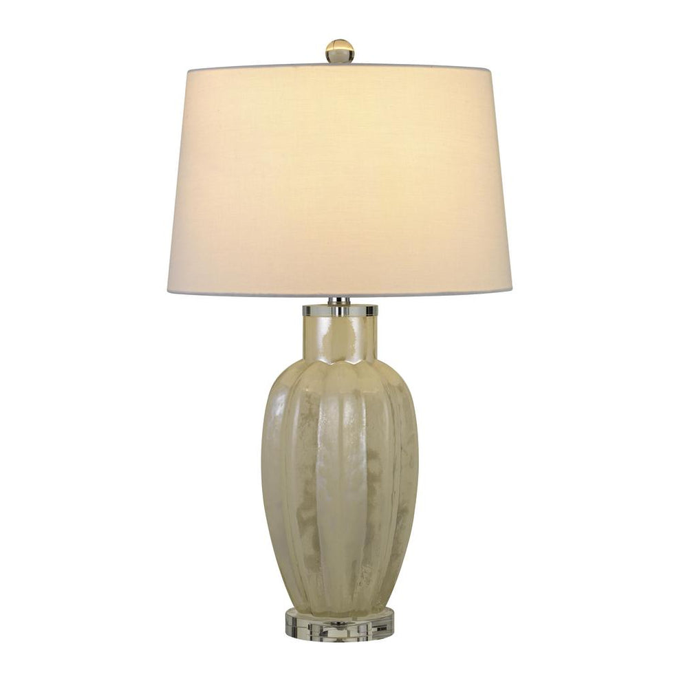 Rovigo Glass Table Lamp With Hardback Fabric Shade (Sold And Priced As Pairs) By Cal Lighting | Table Lamps | Moidshstore - 3
