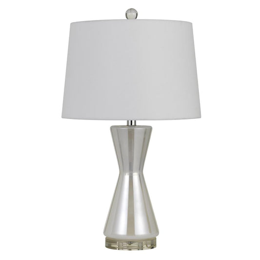 Anzio Glass Table Lamp With Hardback Fabric Shade (Sold And Priced As Pairs) By Cal Lighting | Table Lamps | Moidshstore