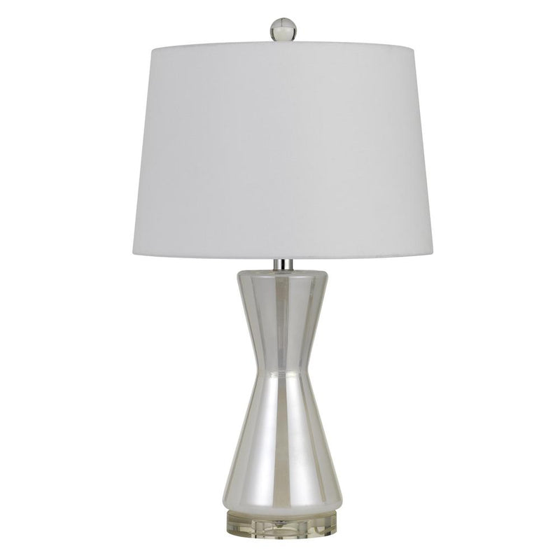Anzio Glass Table Lamp With Hardback Fabric Shade (Sold And Priced As Pairs) By Cal Lighting | Table Lamps | Moidshstore
