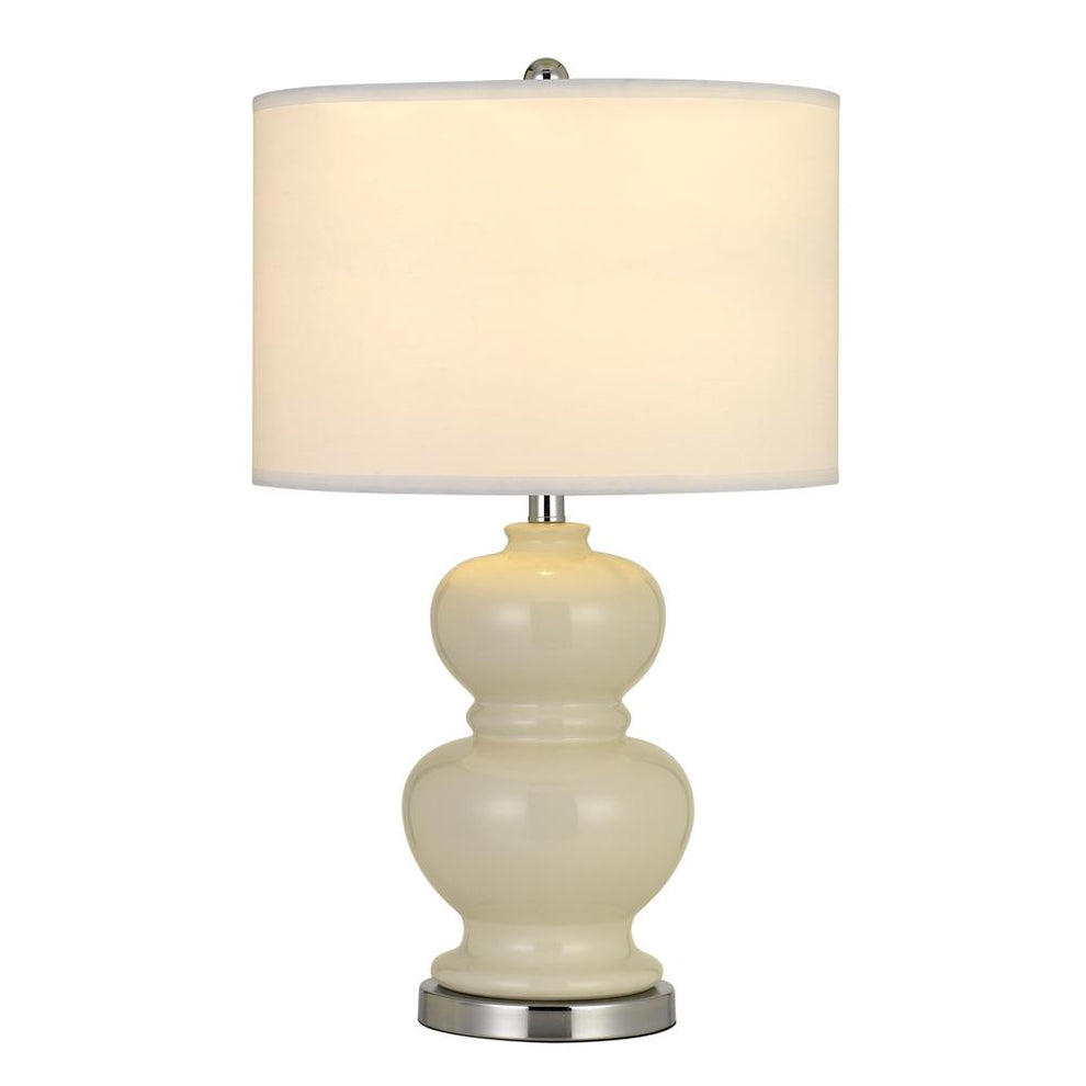 Bergamo Ceramic Table Lamp With Hardback White Fabric Shade (Sold And Priced As Pairs) By Cal Lighting | Table Lamps | Moidshstore - 3