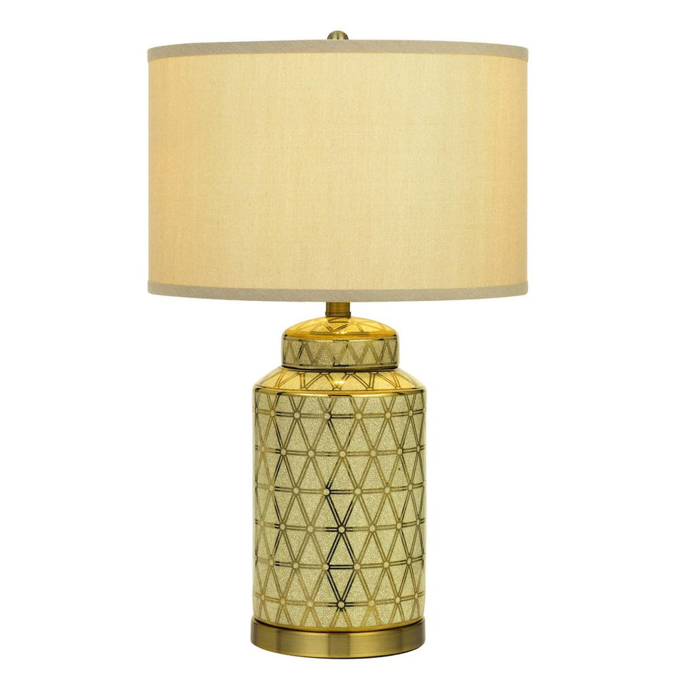 Barletta Ceramic Table Lamp With Hardback Fabric Shade (Sold And Priced As Pairs) By Cal Lighting | Table Lamps | Moidshstore - 3