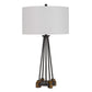 Bellewood Metal/Wood Table Lamp With Fabric Drum Shade By Cal Lighting | Table Lamps | Moidshstore