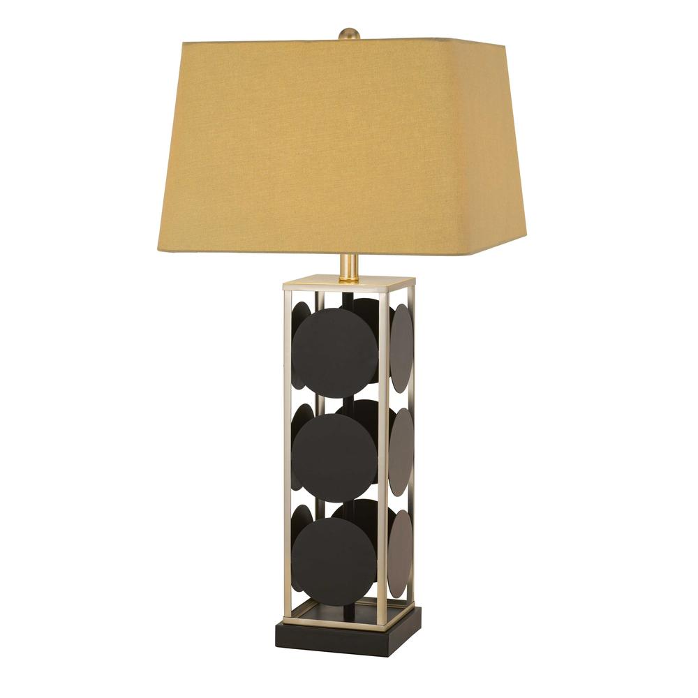 Hanson Metal Table Lamp With Square Fabric Shade By Cal Lighting | Table Lamps | Moidshstore - 3