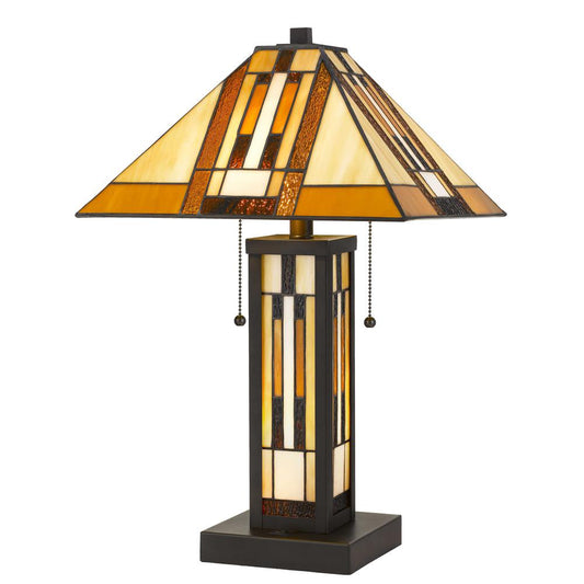 Tiffany Table Lamp W/7W Night Light By Cal Lighting | Table Lamps | Moidshstore