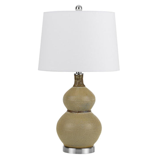 150W Sion Ceramic Table Lamp With Taper Drum Linen Hardback Shade (Priced And Sold As Pairs) By Cal Lighting | Table Lamps | Moidshstore