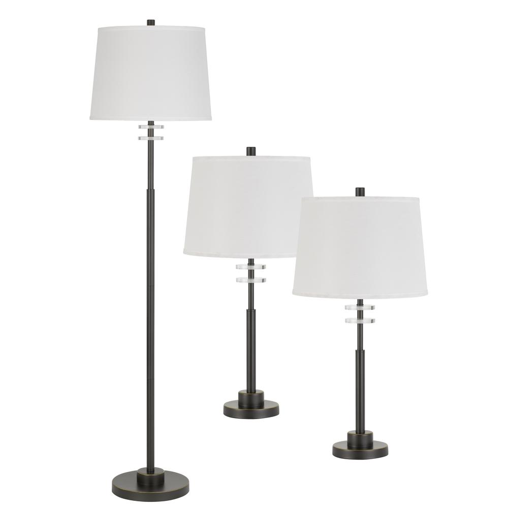 150W 3 Way Table And Floor Lamp. 1 Floor And 2 Table Lamps Packed In One Box By Cal Lighting | Chandeliers | Moidshstore
