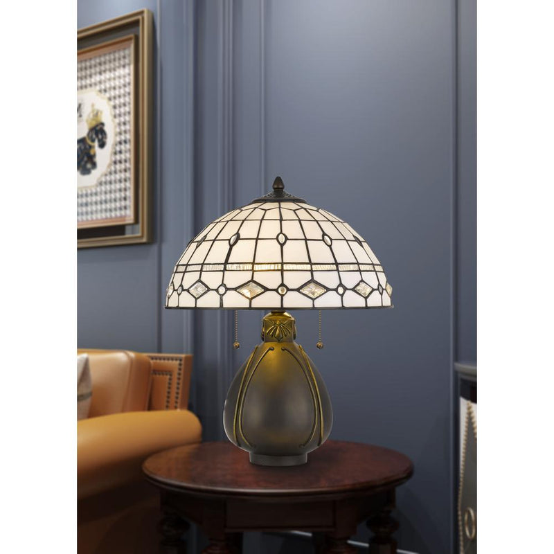 60W X 2 Tiffany Table Lamp, Bo2942Tb By Cal Lighting | Pendant Lamps | Moidshstore - 2