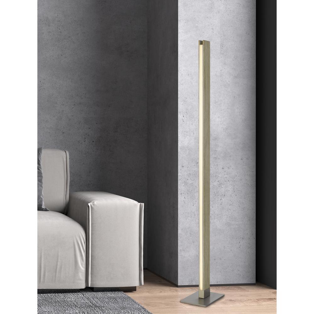 Colmar Integrated Led Rubber Wood Floor Lamp With Dimmer Control. 24W, 2100 Lumen, 3000K., Rubber Wood By Cal Lighting | Floor Lamps | Moidshstore - 2