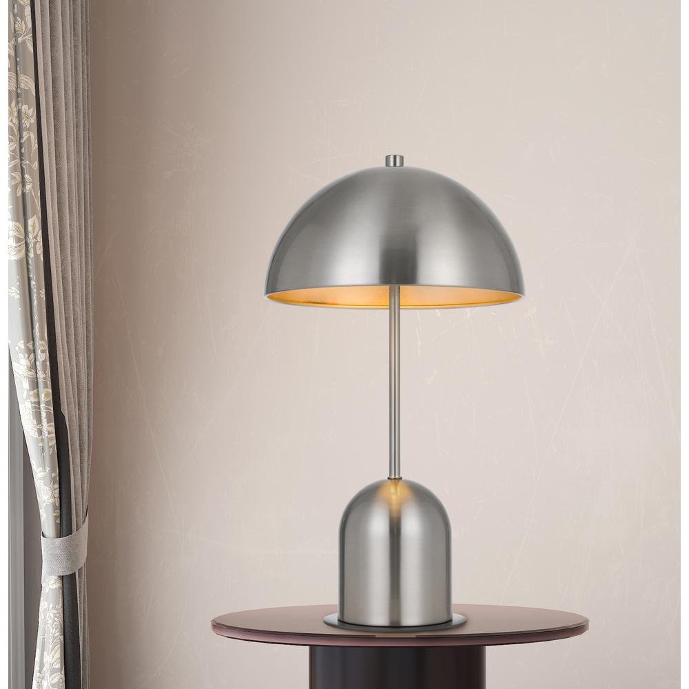 40W Peppa Metal Accent Lamp With On Off Touch Sensor Switch, Brushed Steel By Cal Lighting | Floor Lamps | Moidshstore