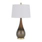 150W 3 Way Carmi Metal Table Lamp With Hardback Taper Drum Fabric Shade By Cal Lighting | Table Lamps | Moidshstore