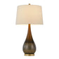 150W 3 Way Carmi Metal Table Lamp With Hardback Taper Drum Fabric Shade By Cal Lighting | Table Lamps | Moidshstore - 2