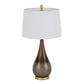 150W 3 Way Carmi Metal Table Lamp With Hardback Taper Drum Fabric Shade By Cal Lighting | Table Lamps | Moidshstore - 3