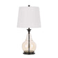 150W 3 Way Kittery Glass Table Lamp With Hardback Fabric Shade By Cal Lighting | Table Lamps | Moidshstore