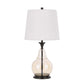 150W 3 Way Kittery Glass Table Lamp With Hardback Fabric Shade By Cal Lighting | Table Lamps | Moidshstore