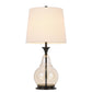 150W 3 Way Kittery Glass Table Lamp With Hardback Fabric Shade By Cal Lighting | Table Lamps | Moidshstore - 2