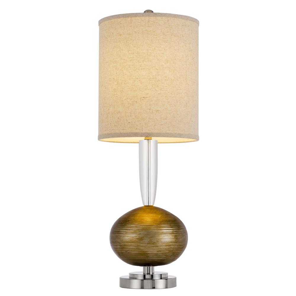150W 3 Way Sudbury Crystal/Metal Table Lamp With Hardback Fabric Shade. Priced And Sold As Pairs By Cal Lighting | Table Lamps | Moidshstore - 4