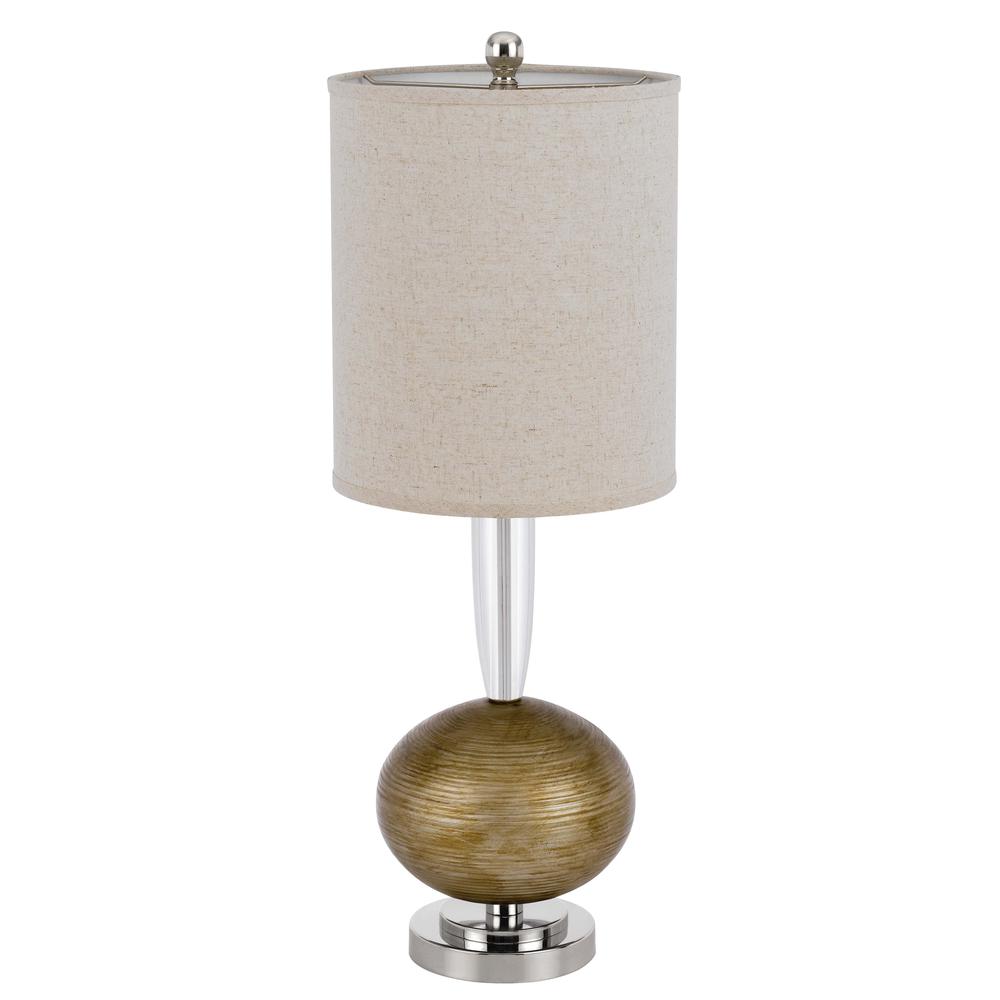 150W 3 Way Sudbury Crystal/Metal Table Lamp With Hardback Fabric Shade. Priced And Sold As Pairs By Cal Lighting | Table Lamps | Moidshstore - 3