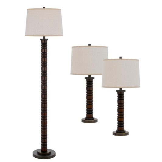 150W 3 Way Northfield Resin Table And Floor Lamp Set. Priced And Sold As A 3 Pcs Package All In One Box. By Cal Lighting | Floor Lamps | Moidshstore