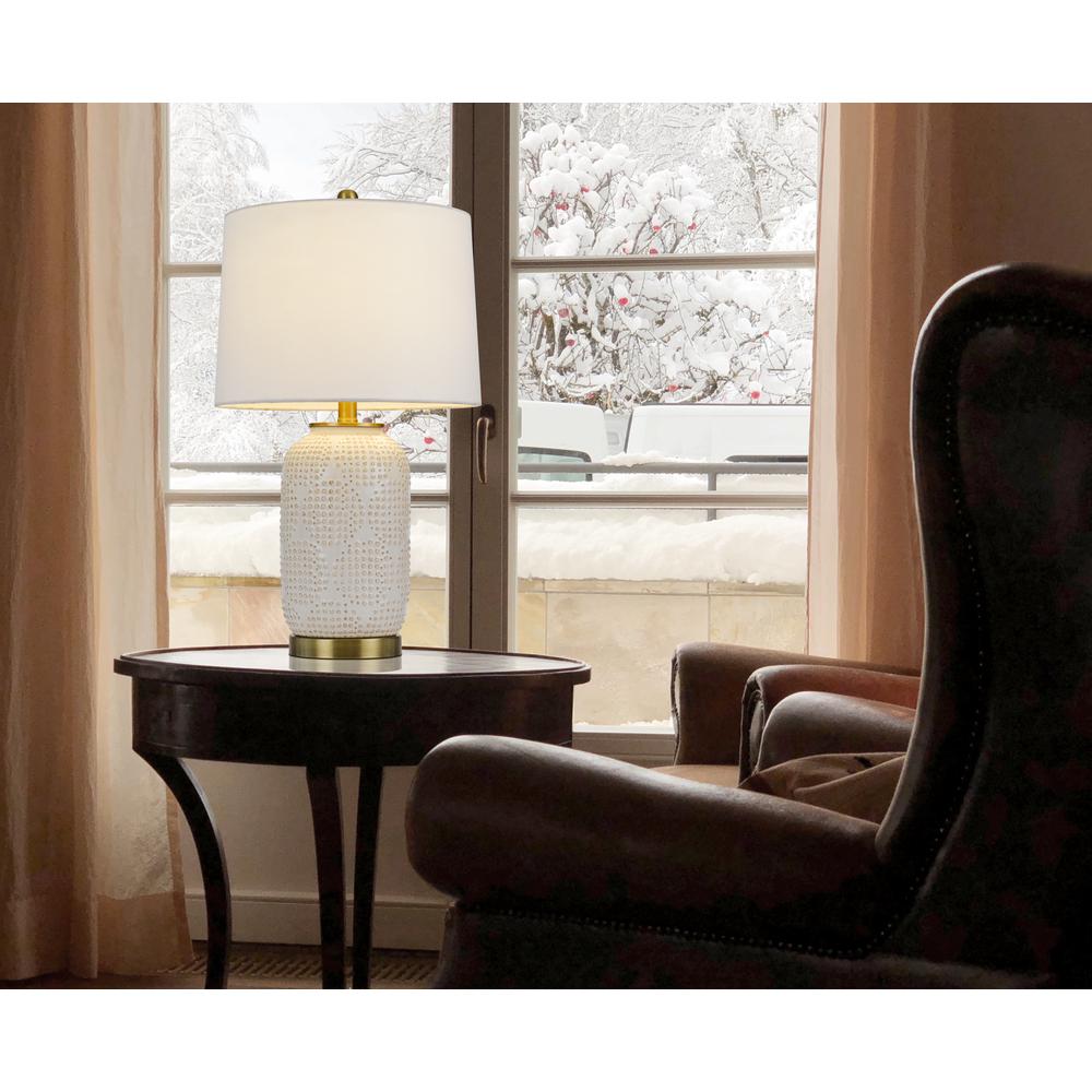 150W 3 Way Sedalia Ceramic Table Lamp With Hardback Fabric Shade By Cal Lighting | Table Lamps | Moidshstore - 3