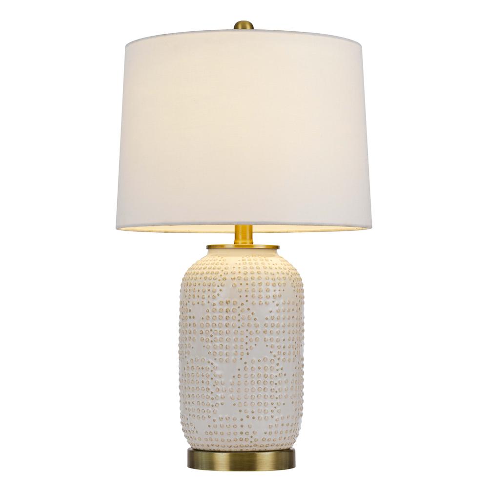 150W 3 Way Sedalia Ceramic Table Lamp With Hardback Fabric Shade By Cal Lighting | Table Lamps | Moidshstore - 4