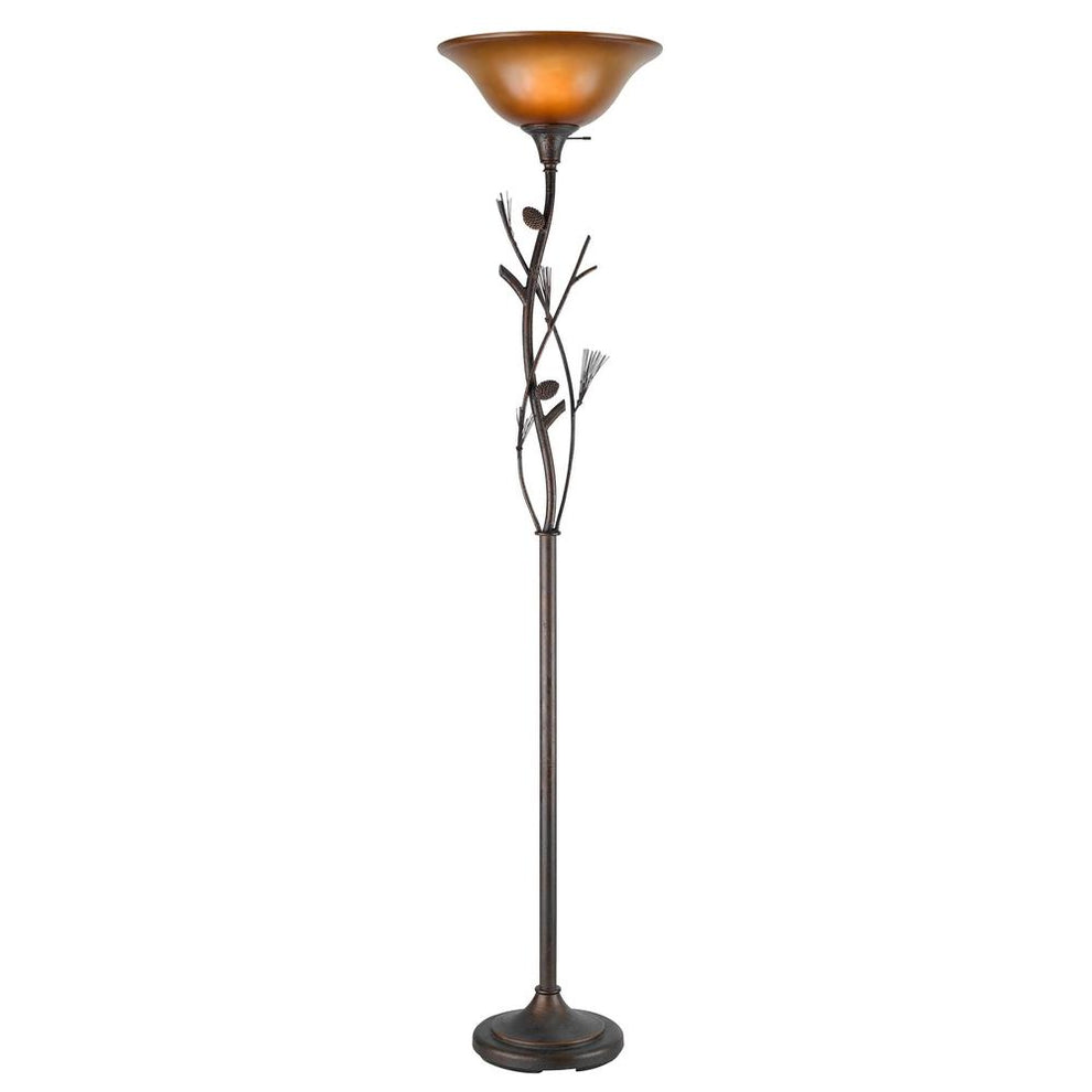 72" Height Metal Torchiere In Rust By Cal Lighting | Floor Lamps | Moidshstore - 3