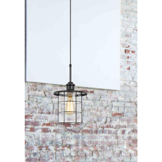60W Silverton Metal/Glass Pendant Fixture (Edison Bulbs Not Included), Dark Bronze By Cal Lighting | Pendant Lamps | Moidshstore