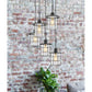 60W X 5 Silverton Metal/Glass Pendant Fixture (Edison Bulbs Not Included), Dark Bronze By Cal Lighting | Pendant Lamps | Moidshstore