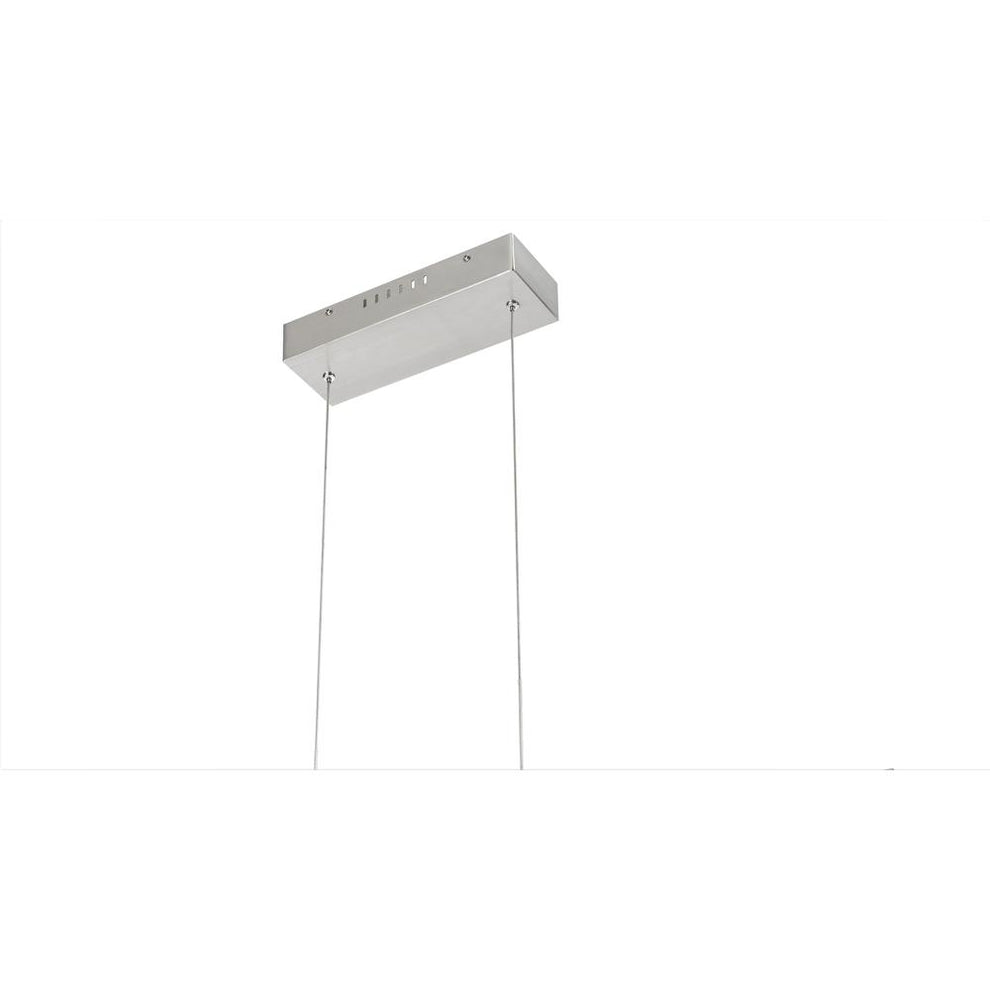 Colmar Dimmable Integrated Led Rubber Wood Ceiling Island Light With Adjustable Steel Braided Cable.18W, 1400 Lumen, 3000K, Rubber Wood By Cal Lighting | Chandeliers | Moidshstore