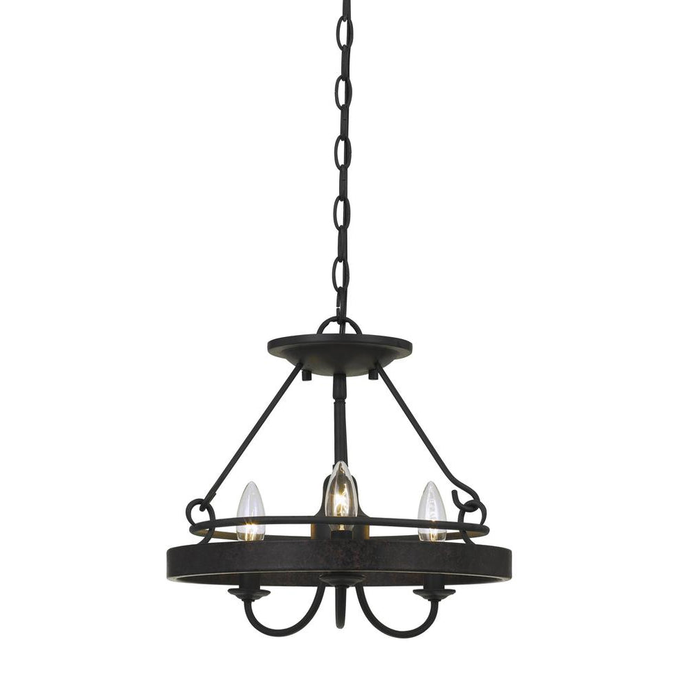 60W X 3 Helena Metal 2 In 1 Pendant/Semi Flush Mount Fixture By Cal Lighting | Pendant Lamps | Moidshstore - 3
