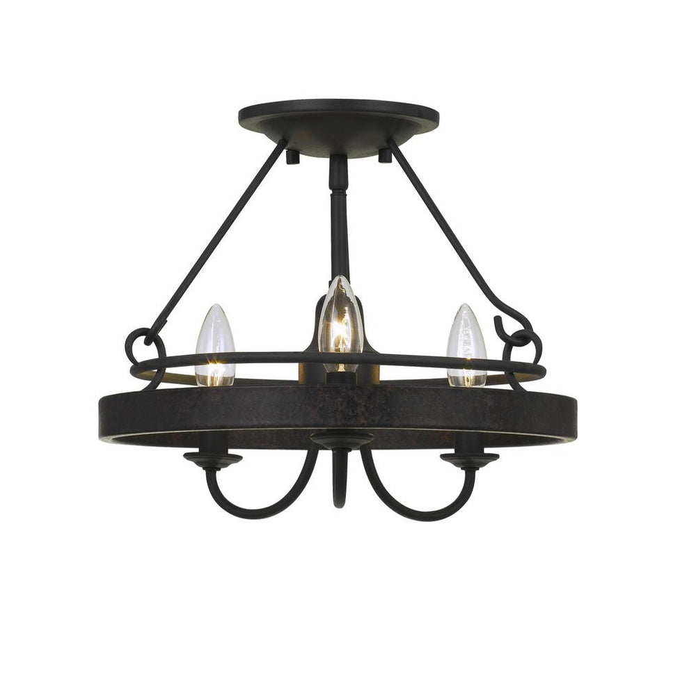 60W X 3 Helena Metal 2 In 1 Pendant/Semi Flush Mount Fixture By Cal Lighting | Pendant Lamps | Moidshstore - 2