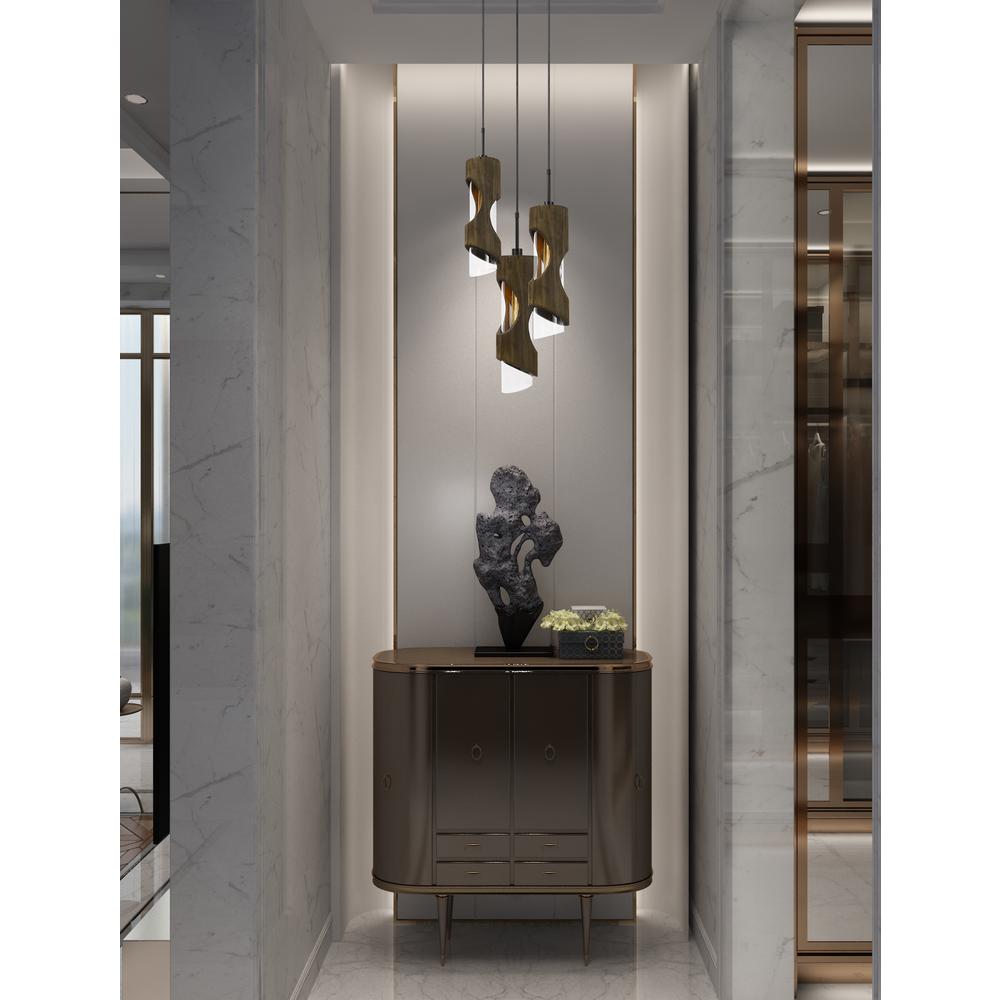 60W X 3 Zamora 3 Light Wood Pendant With Clear Glass Shade (Edison Bulbs Not Included) By Cal Lighting | Pendant Lamps | Moidshstore - 2