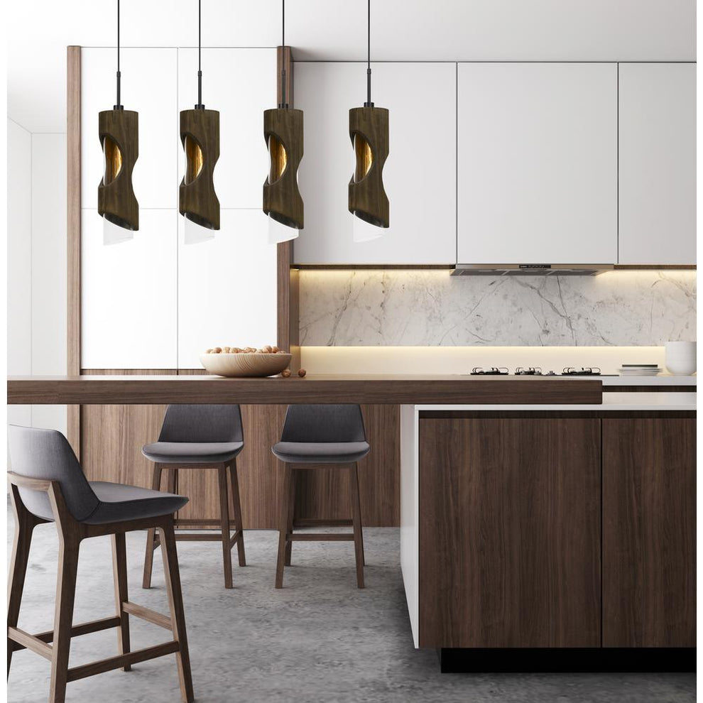 60W X 4 Zamora 4 Light Wood Island Style Fixture (Edison Bulbs Not Included) By Cal Lighting | Ceiling Lamps | Moidshstore - 2