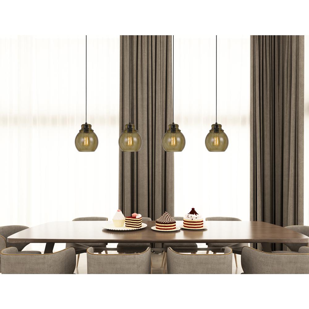 60W Aversa Rippled Glass Pendant (Edison Bulb Not Included) By Cal Lighting | Pendant Lamps | Moidshstore - 3