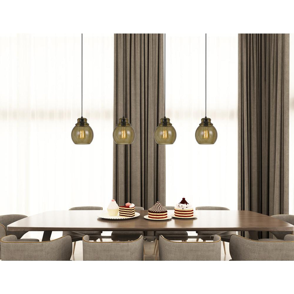 60W Aversa Rippled Glass Pendant (Edison Bulb Not Included) By Cal Lighting | Pendant Lamps | Moidshstore - 3
