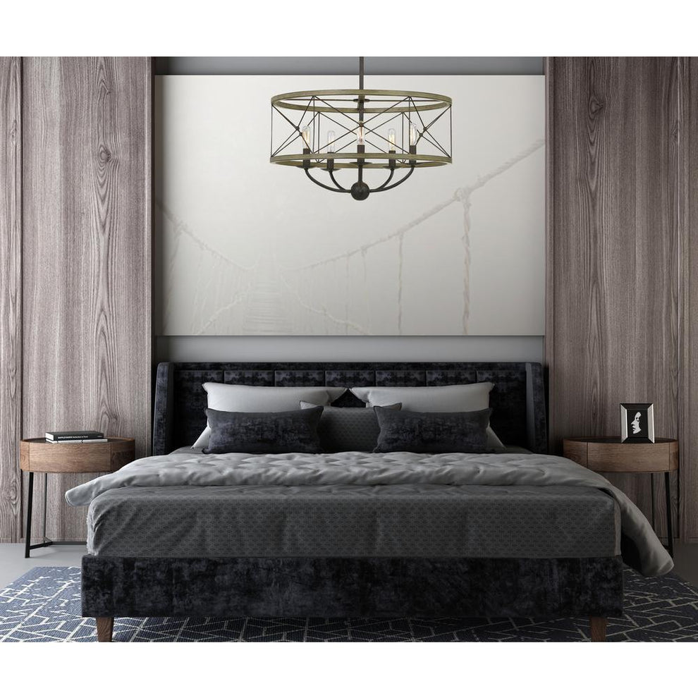 40W X 5 Modica Metal Pendant Fixture (Edison Bulbs Not Included) By Cal Lighting | Pendant Lamps | Moidshstore - 2
