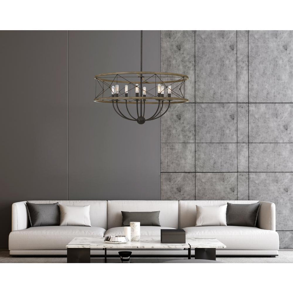 40W X 8 Modica Metal Pendant Fixture (Edison Bulbs Not Included) By Cal Lighting | Pendant Lamps | Moidshstore - 3