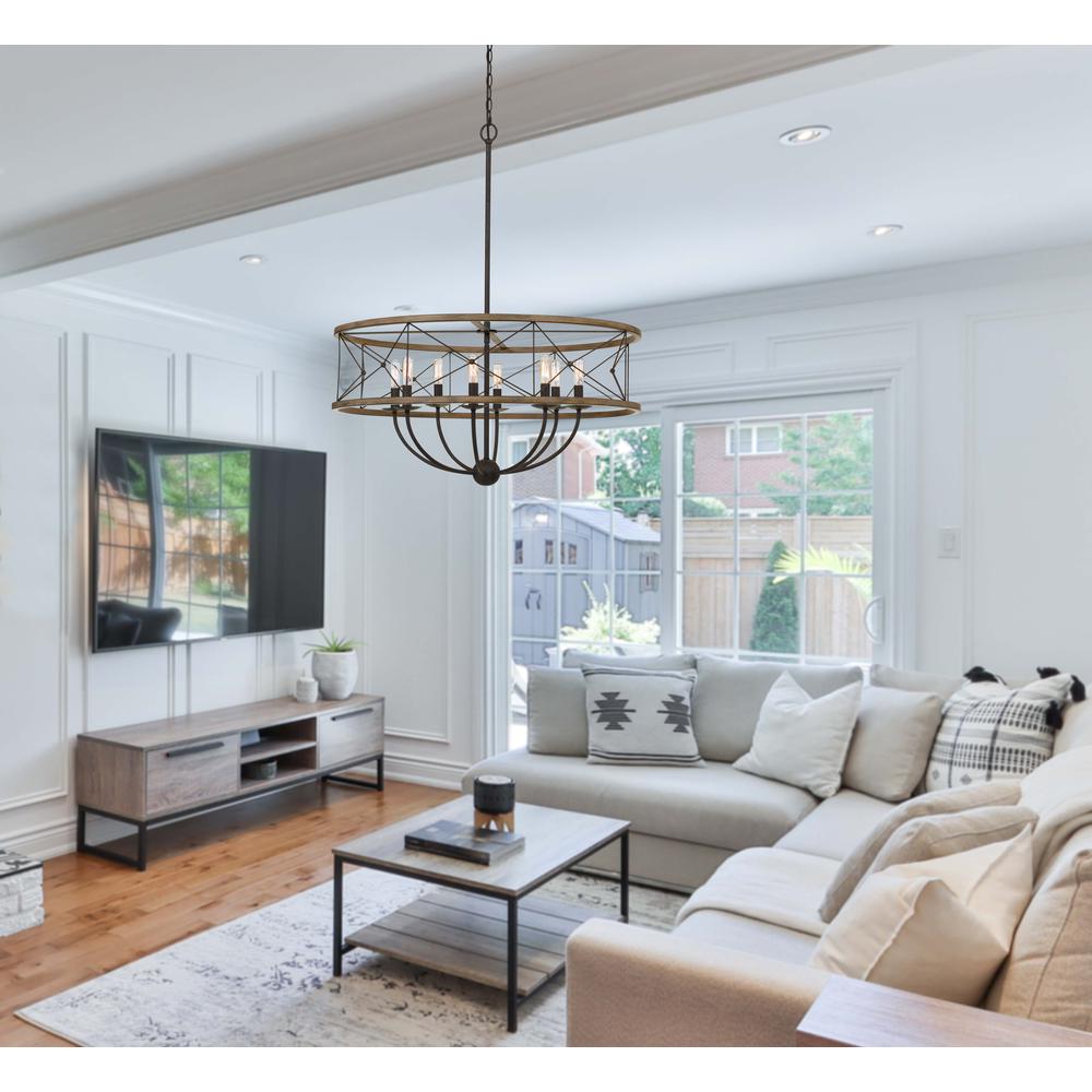 40W X 8 Modica Metal Pendant Fixture (Edison Bulbs Not Included) By Cal Lighting | Pendant Lamps | Moidshstore