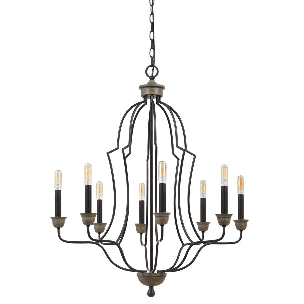 60W X 8 Lebrija Metal Chandelier (Edison Bulbs Not Included) By Cal Lighting | Chandeliers | Moidshstore
