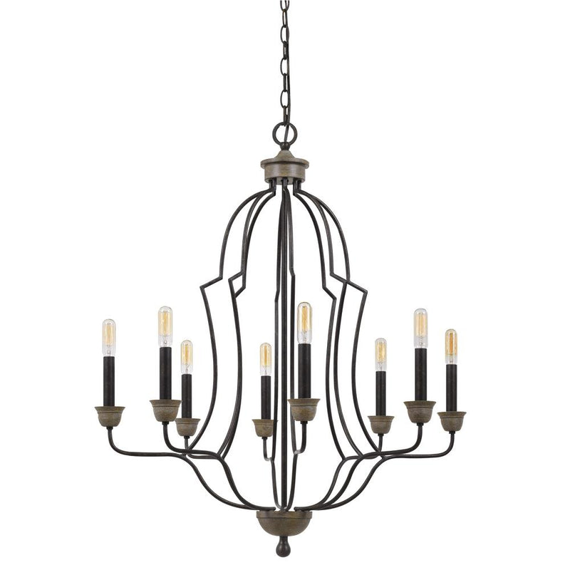 60W X 8 Lebrija Metal Chandelier (Edison Bulbs Not Included) By Cal Lighting | Chandeliers | Moidshstore
