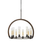 60W X 8 Sulmona Wood/Metal Chandelier With Glass Shade (Edison Bulbs Not Included) By Cal Lighting | Chandeliers | Moidshstore
