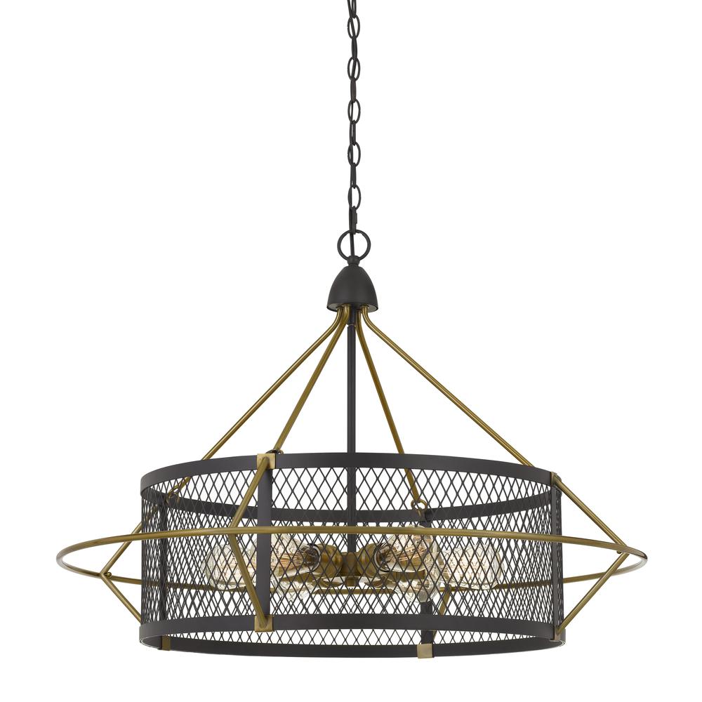 60W X 6 Caserta Metal Chandelier With Mesh Shade (Edison Bulbs Not Included) By Cal Lighting | Chandeliers | Moidshstore - 2
