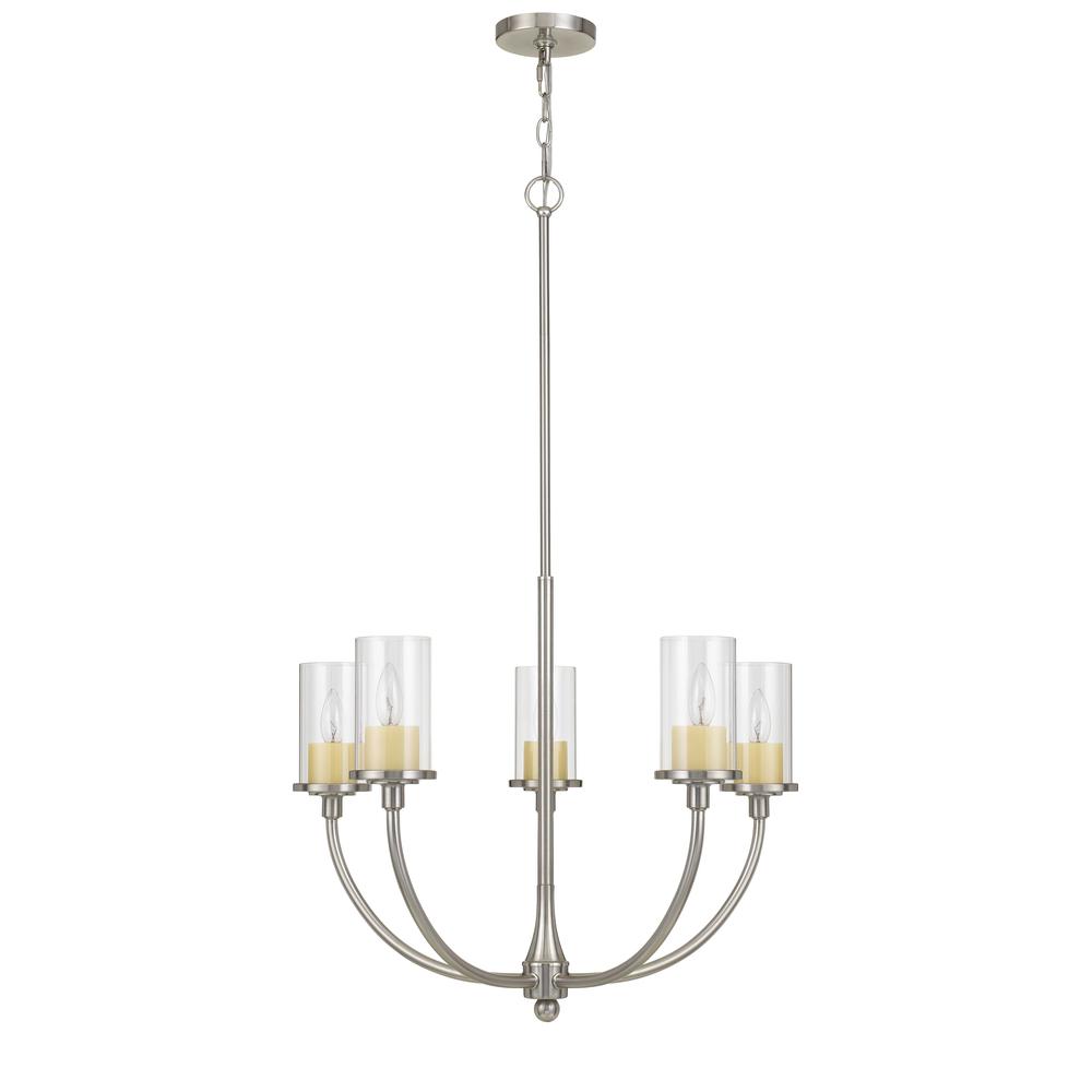Jervis Metal Chandelier With Glass Shades By Cal Lighting | Chandeliers | Moidshstore