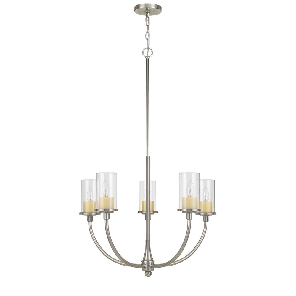 Jervis Metal Chandelier With Glass Shades By Cal Lighting | Chandeliers | Moidshstore