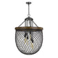 Marion Metal/Wood Mesh Shade Chandelier (Edison Bulbs Not Included), Fx37186 By Cal Lighting | Chandeliers | Moidshstore