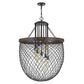 Marion Metal/Wood Mesh Shade Chandelier (Edison Bulbs Not Included), Fx37189 By Cal Lighting | Chandeliers | Moidshstore